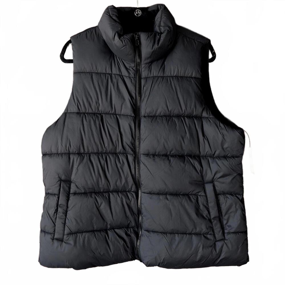 NWT Old Navy XL Classic Black Puffer Vest - Women's Lightweight Quilted Vest
